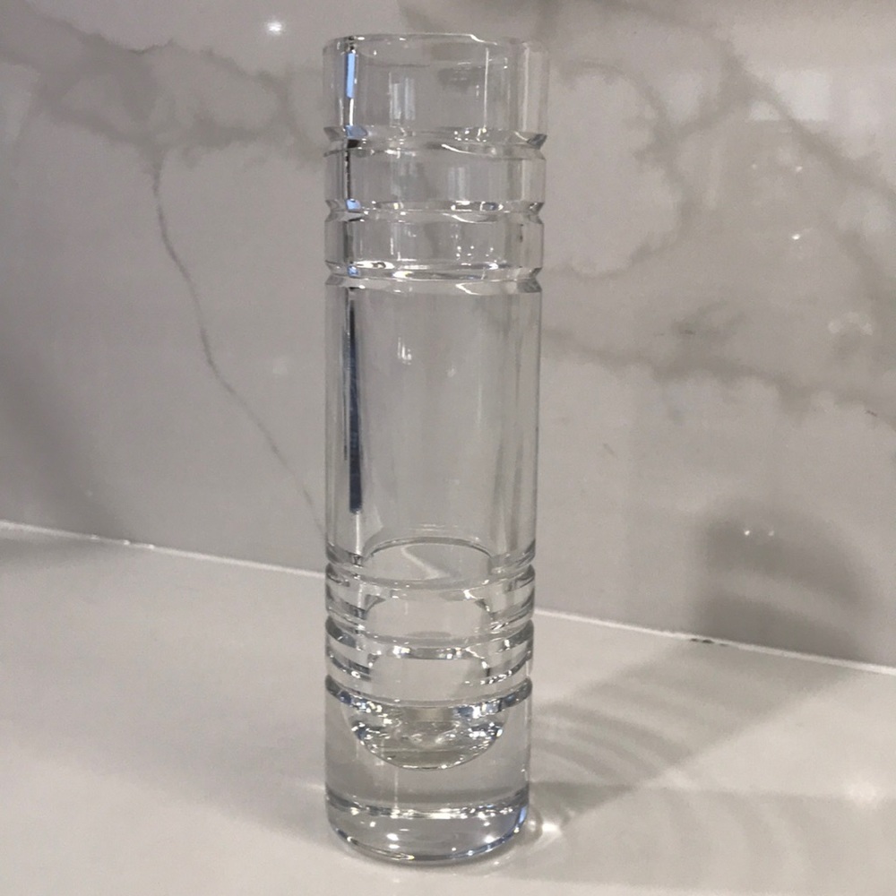 Tiffany & Co. 8” Cylindrical Vase with 2 sets of three rings